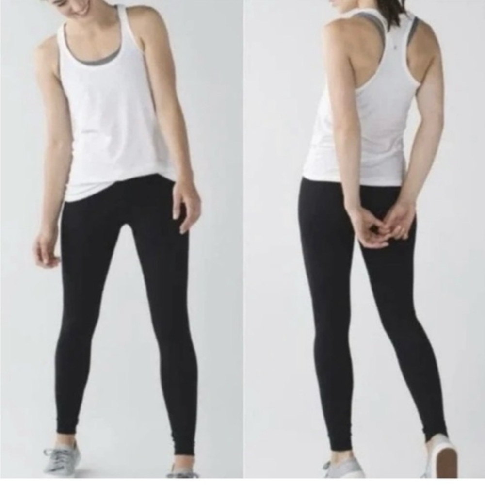 Lululemon Wunder Under Reversible Pant Full-On Luon 28” Black Size 2
